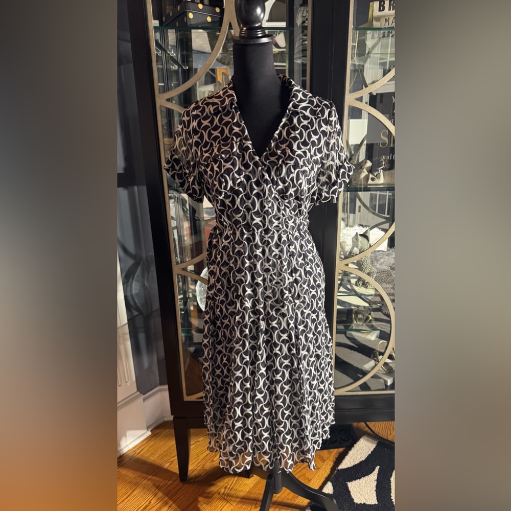 Mix It Black & White Wrap Dress